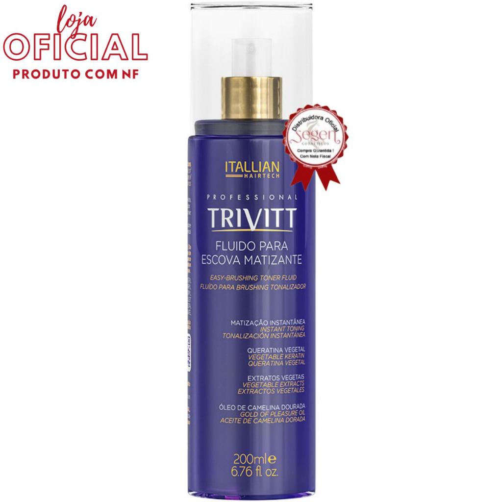 Trivitt Fluido para Escova Matizante 200ml Loiro e Grisalho Itallian Hairtech