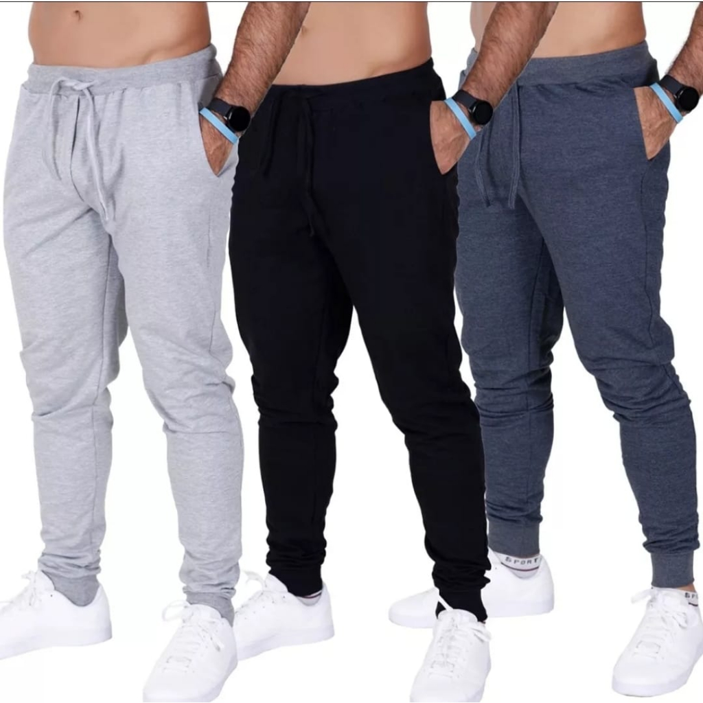 Calça moletom/moletinho casual modelo conforto cores Preta/cinza/vinho/off/rosa/etc