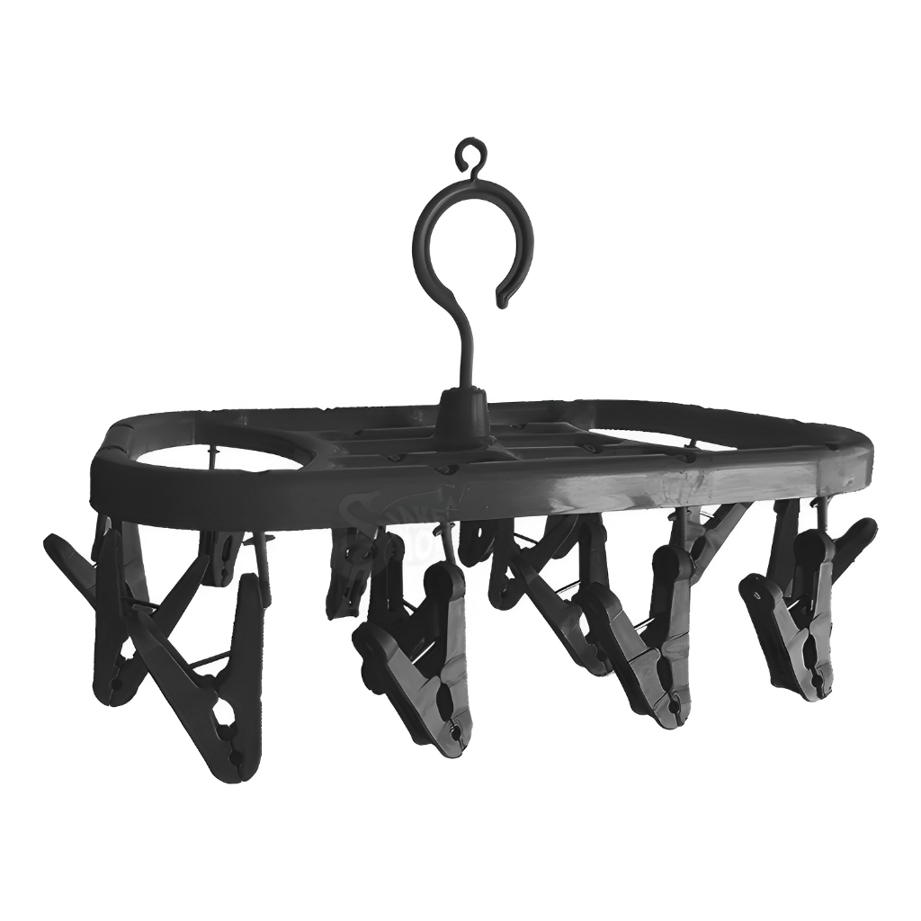 Varal c/ 16 Prendedores Roupas Íntimas Varal de Teto Varal Apartamento Plástico em Oferta na Shopee