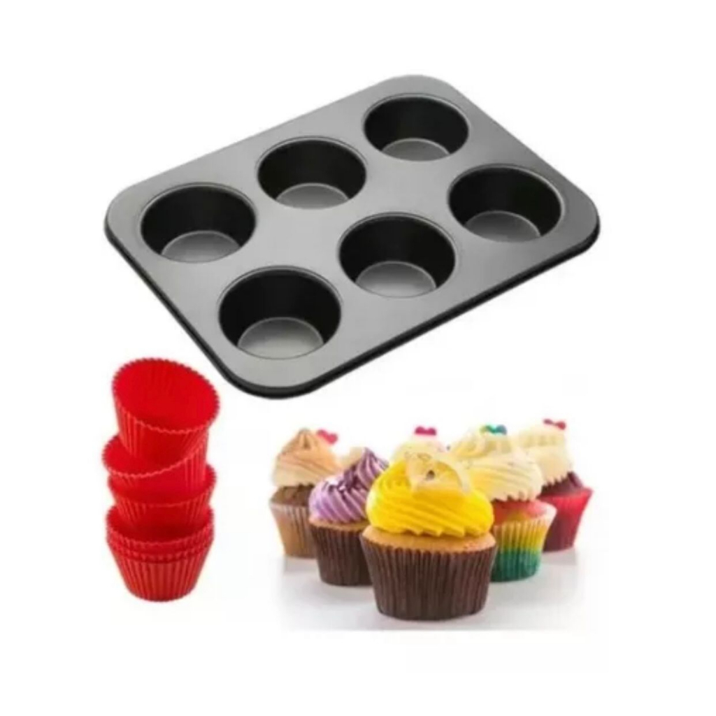 Super Forma Cupcake 6 Cavidades Antiaderente Empada Petit Gateau