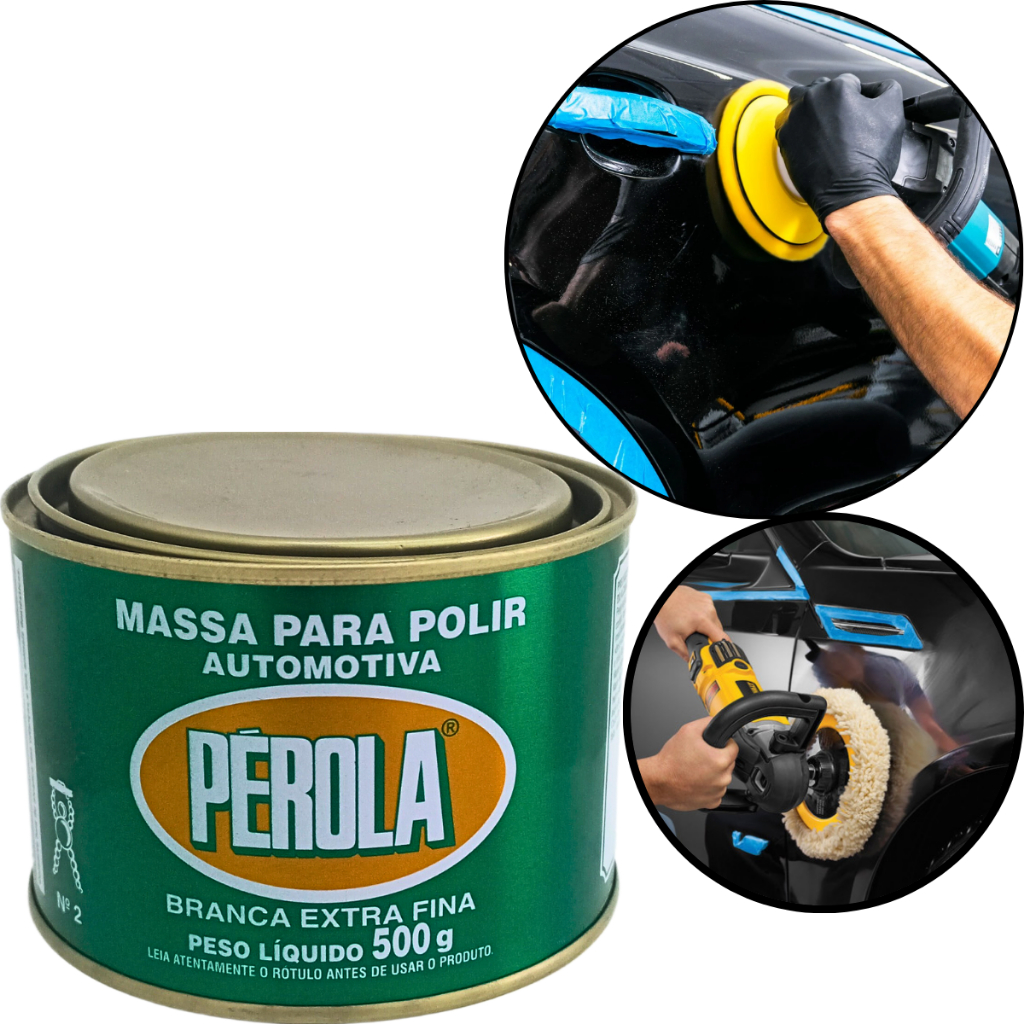 Massa Para Polir Branca Extra Fina 500g Original Pérola em Oferta na Shopee