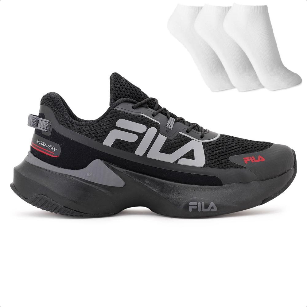 Tênis Fila Recovery Masculino + 3 Pares de Meias Original com Nota Fiscal e Garantia