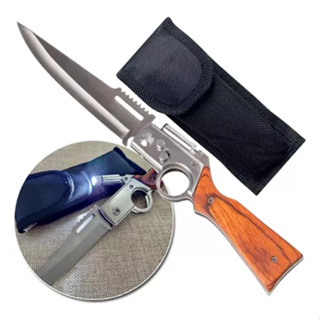 Canivete Tatico Retratil P/ Pesca E Camping C/ Lanterna Led