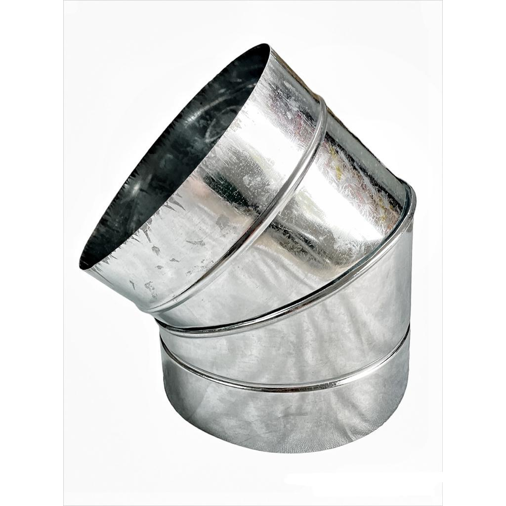 curva 45° para chaminé de lareira/churrasqueira 200mm galvanizado