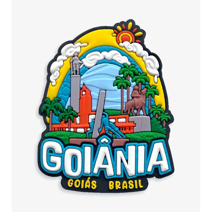 ímã de Goiânia Go Pontos Turísticos – Ímã de Geladeira Emborrachado