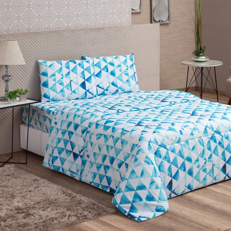 Jogo De Cama Casal Padrão 3 Peças Estampado Luxo- Estampas Sortidas