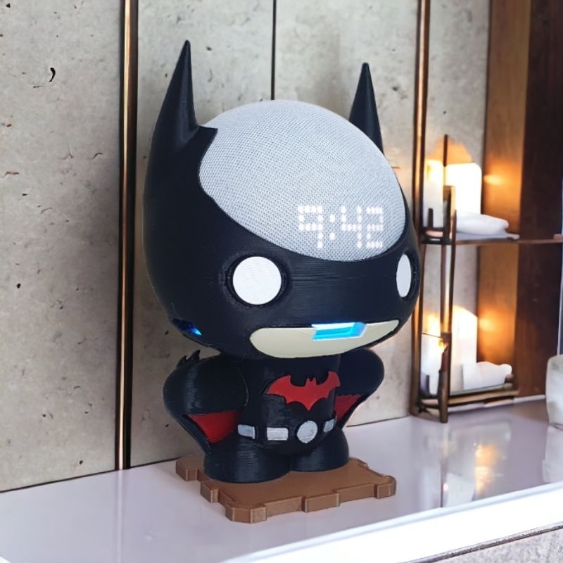 Suporte Alexa Echo Dot 4 e Echo Dot 5 Batman - Presente, decoração criativa, música, stand de mesa