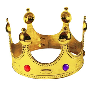 01 Coroa Realeza Rei Rainha Príncipe Ajustável Fantasia Carnaval