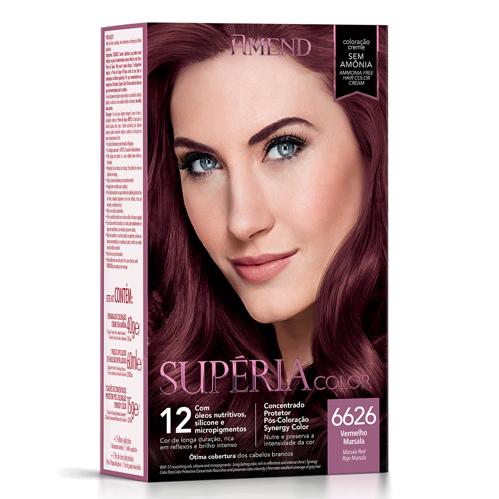 Amend Kit Tonalizante Supéria Color 6626 Vermelho Marsala - Beauty