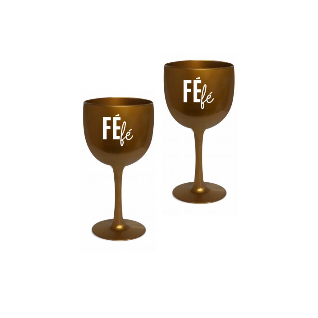 Taça Plástica para Festas - Drinks Coquetéis Gin 580 ml Marca Brasfoot – Tema Fé
