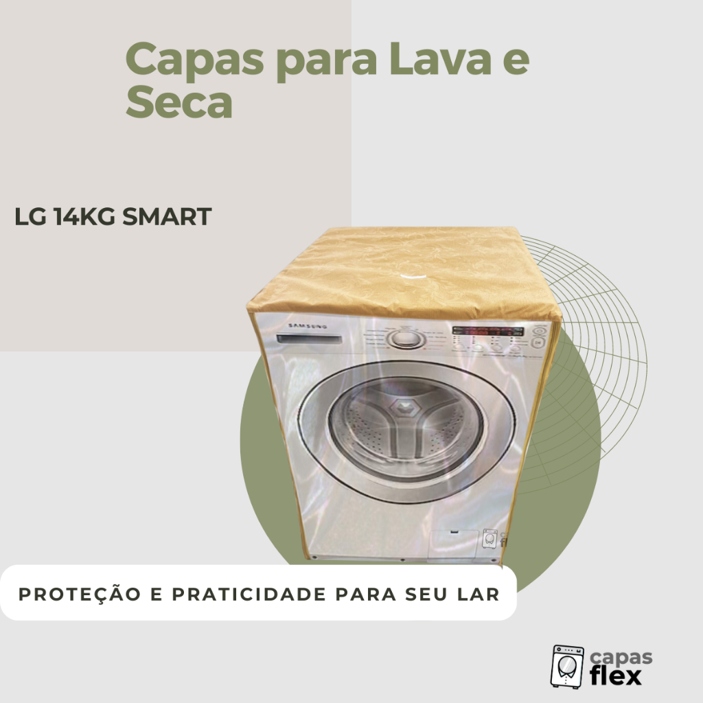 CAPA PARA LAVA E SECA LG 14KG SMART TRANSPARENTE FLEX