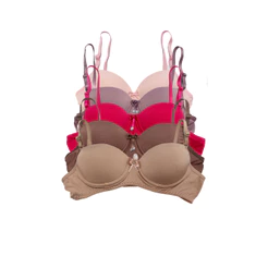 Kit 5 Sutiã Infantil Menina Moça De Bojo Juvenil Liso Microfibra