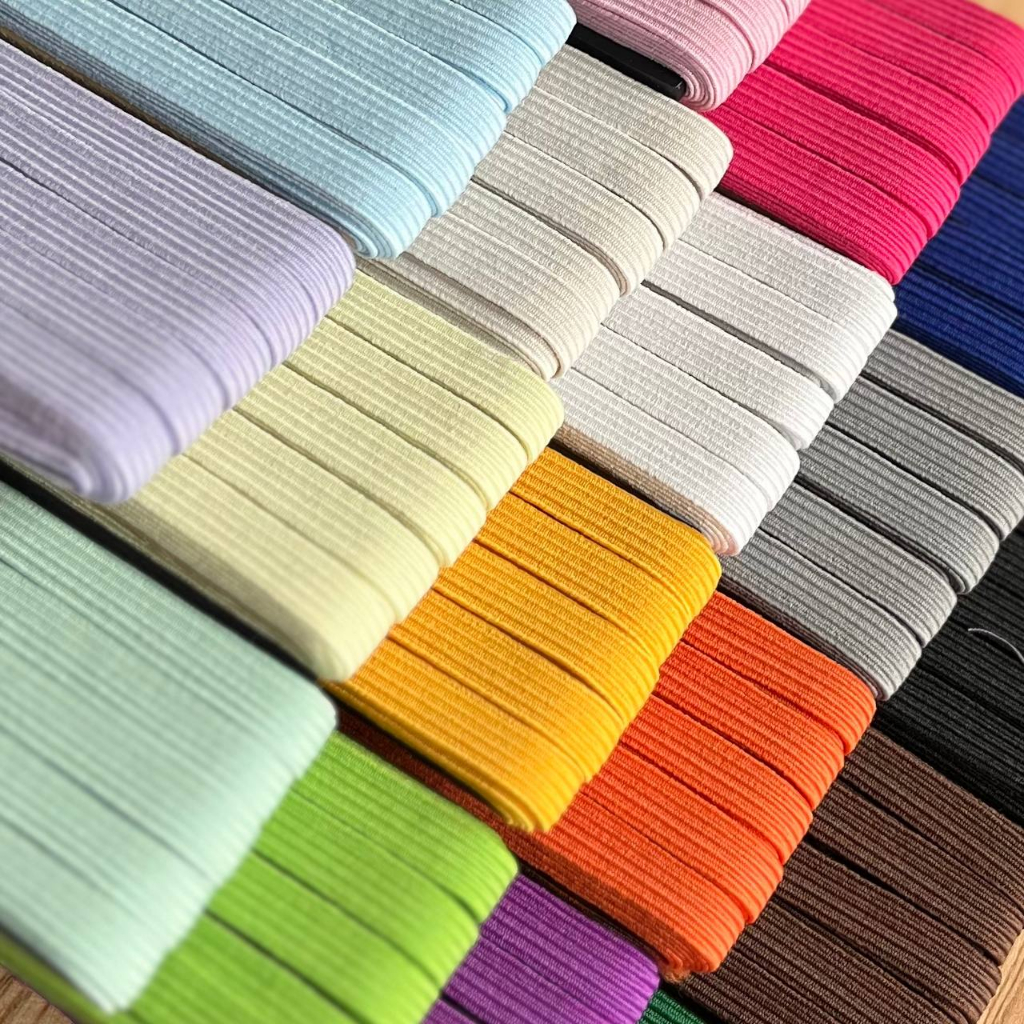 10 OU 30 METROS - Elástico Colombe Colorido 7mm - Elástico Chato para Artesanato