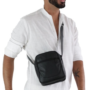 Shoulder Bag Bolsa Transversal Em Couro Legitimo COM GARANTIA