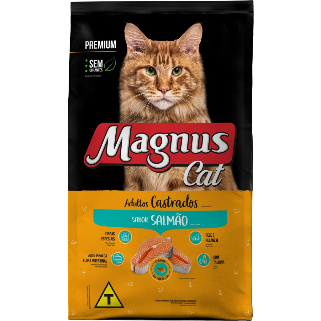 Ração Magnus Cat Gato Castrado Salmão 20 kg