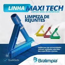 ESCOVA PARA REJUNTE AZULEJO PAREDE LIMPA TUDO MAXI TECH AZUL SEM CABO BRALIMPIA