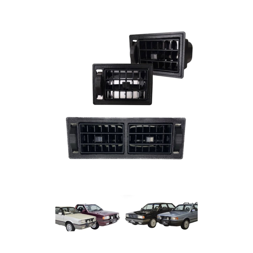 Kit Suporte Moldura Difusor Central e Lateral C/ Mecanismo Ar Gol Parati Saveiro Voyage Quadrado em Oferta na Shopee