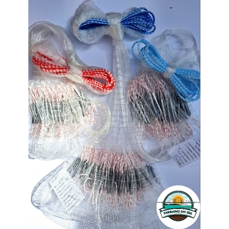 Tarrafa de Pesca  Lambari Piaba Camarão 10mts Fio0.30 Malha1.5(3cm)1.70 Altura