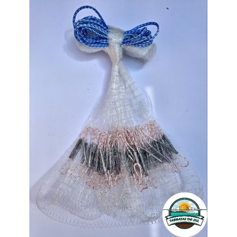 Tarrafa 6 Metros Malha 15mm(3cm) Fio 0.25 Altura1.10  Lambari Piaba Camarão Isca