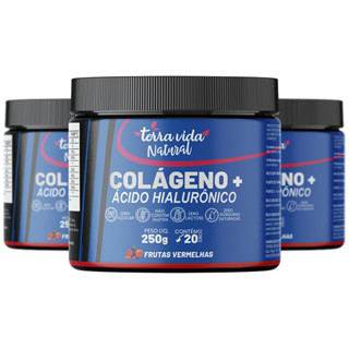 3 Colágeno Com Ácido Hialuronico Com Sabor 250g - Cabelo, Pele e unhas