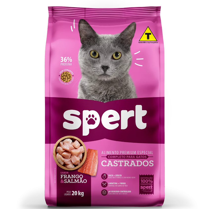 Ração Spert Gatos Castrados High Premium 36% de Proteína 10,1 kg