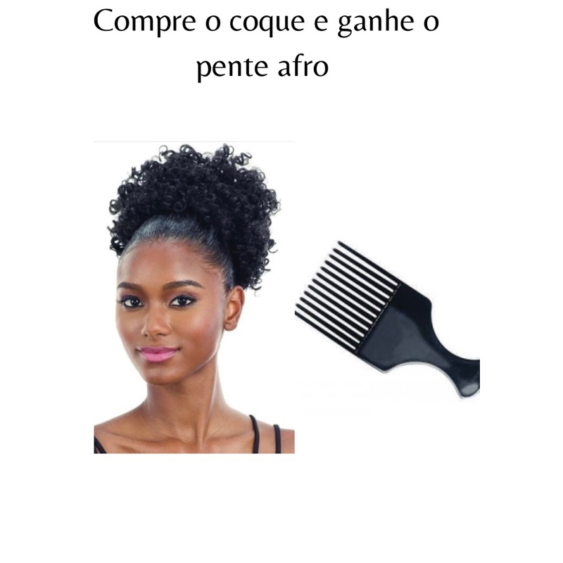 Coque Afro Puff + Pente Afro Puff