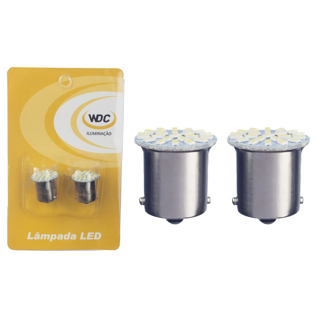 PAR LÂMPADA LED 1 POLO 1156 (22 LEDS 3014 RETA) em Oferta na Shopee