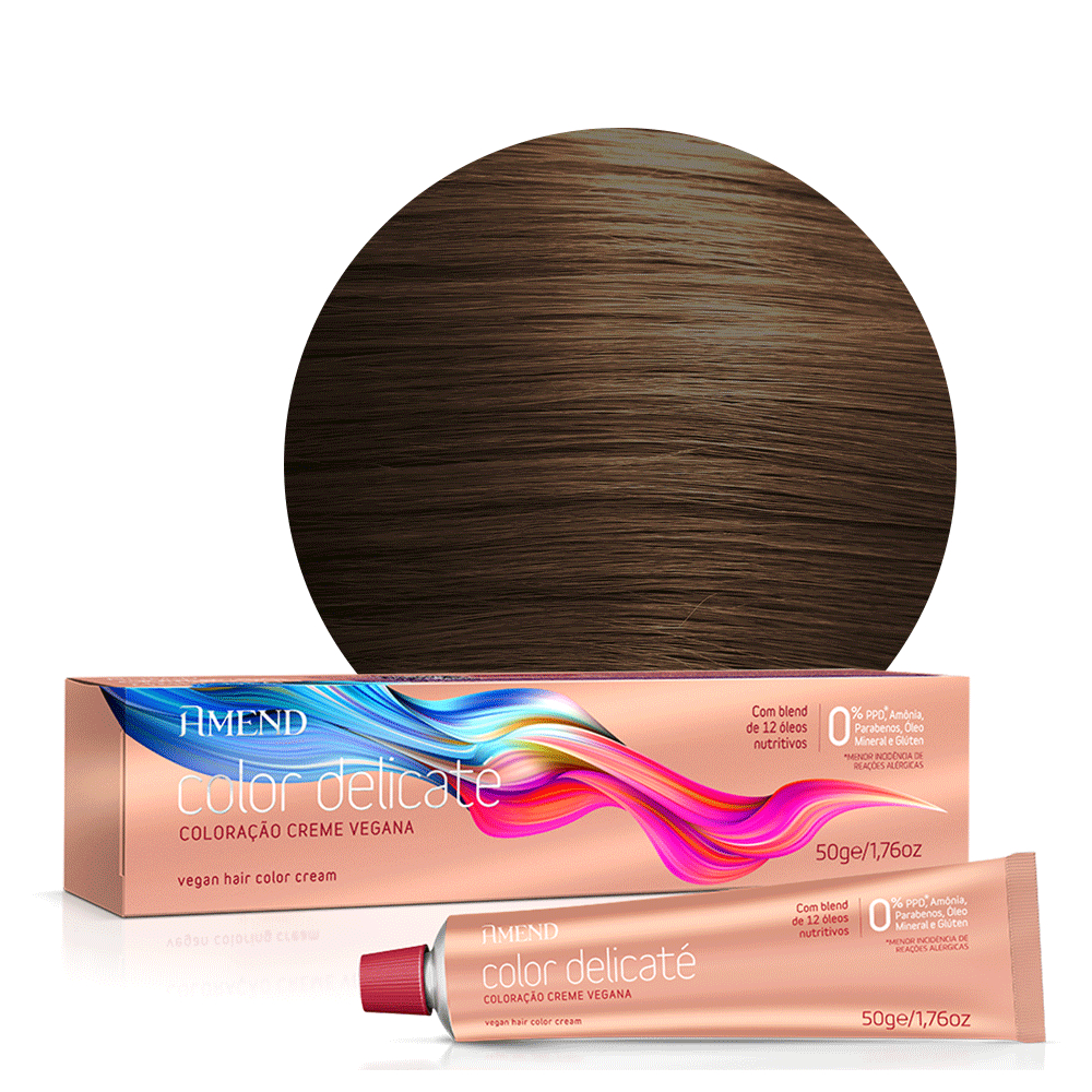 Amend Coloração Color Delicaté 8.4 Louro Claro Acobreado 50g
