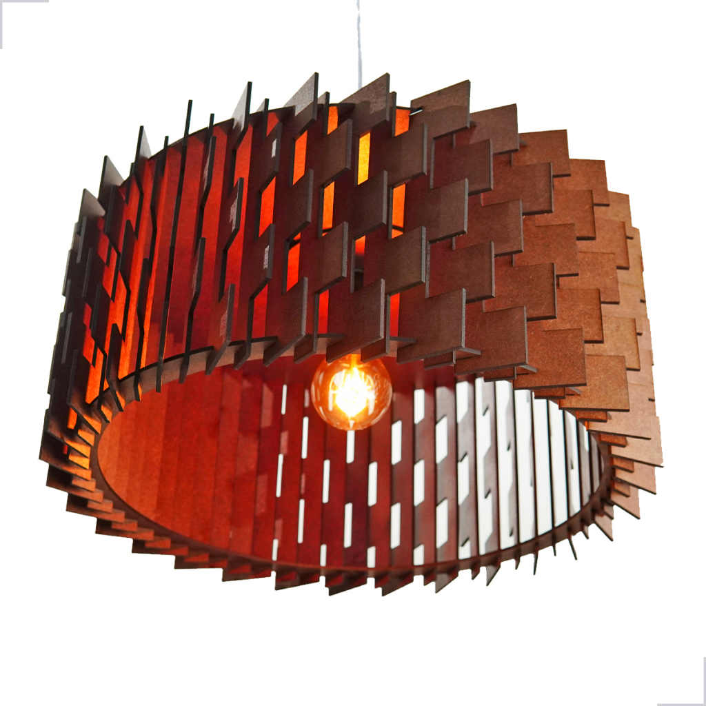 Luminária Ecolume Pendente Lustre Decoração Cozinha Sala de Jantar Luminária de Teto MDF em Oferta na Shopee