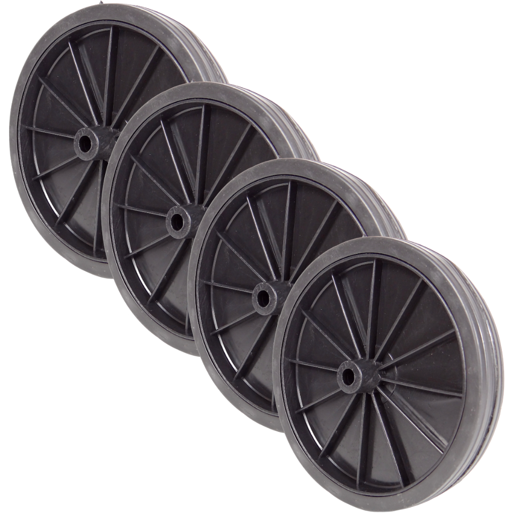 Kit 4 Roda Carrinho Feira 15 cm P/ 60 kg Mercado Compra Maleiro Bolsa Reforçado 6 Polegadas