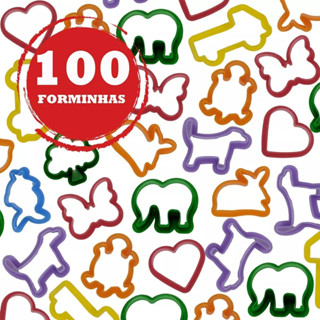 100 Cortadores De Massinha De Modelar Forminhas Lembrancinha