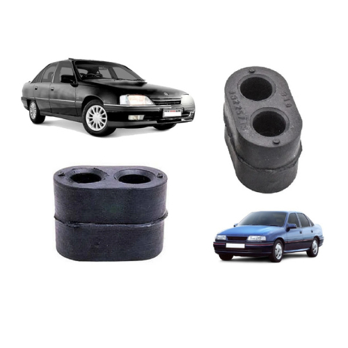 Kit Com 2 Borracha Coxim Escapamento Dianteiro Omega Suprema S-10 Vectra