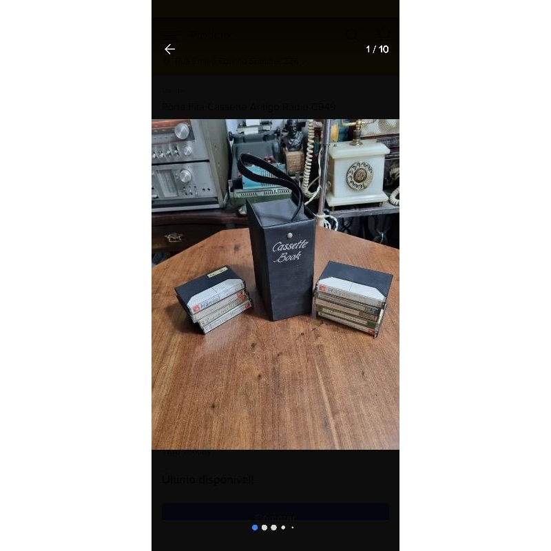 porta fita cassette antigo rádio C949