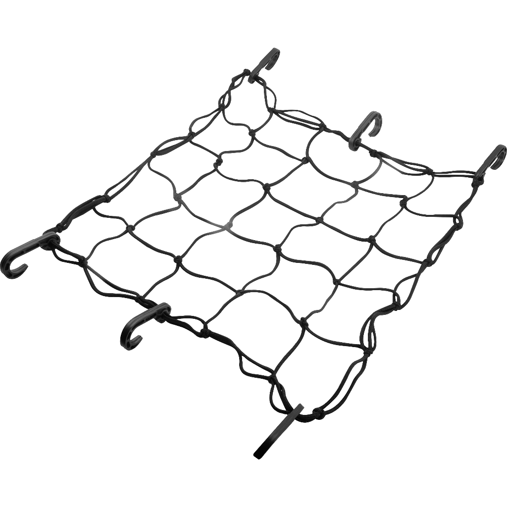 Rede Elástica Aranha 42 cm x 42 cm Preta Moto Capacete Bagageiro - MAGNO