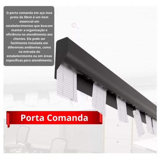 Porta Comanda, Pedidos, Papel, Em Inox Com Esfera JJF — imagem 2 de 2