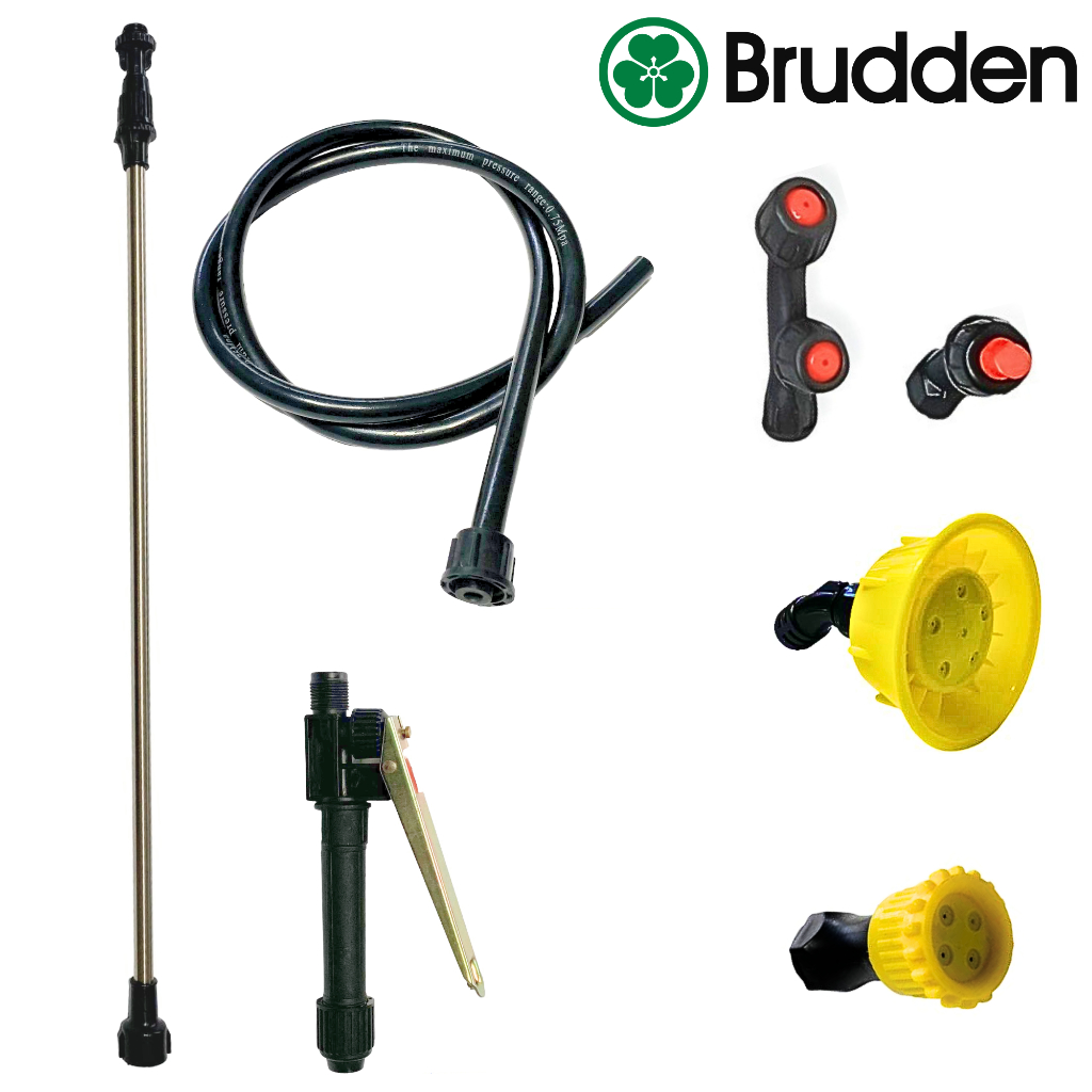 Lança Completa Pulverizador Brudden 20l Com Gatilho E Mangueira + Kit Bicos Peças Reposição Bomba Costal Veneno