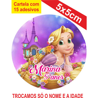Adesivos Rapunzel Personalizados 5x5cm Festa Aniversário Lembrancinha em Oferta na Shopee