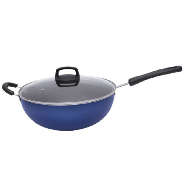 Imagem Panela Wok Antiaderente Grande Profissional 28Cm Com Tampa