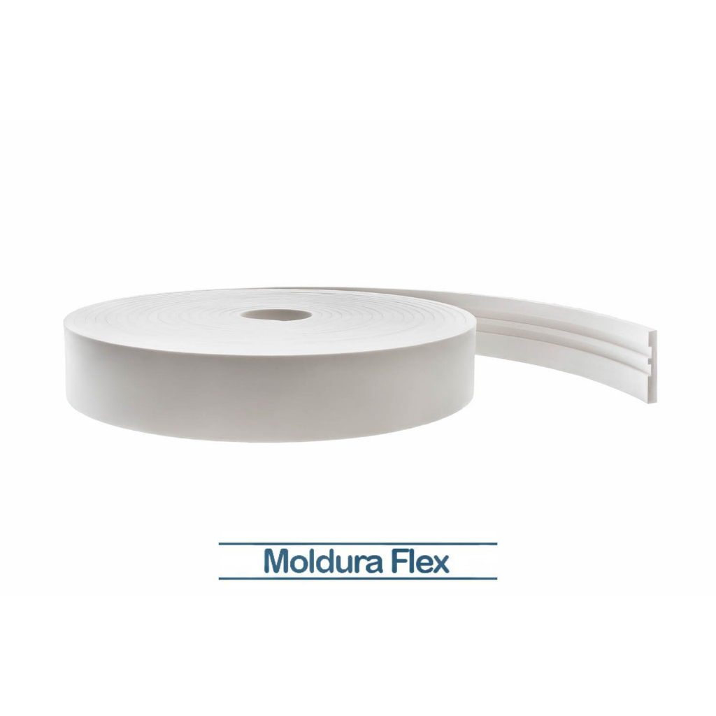 Rodapé Eva Flexível Autoadesivo 7cm x 1cm Napoli 15 Metros