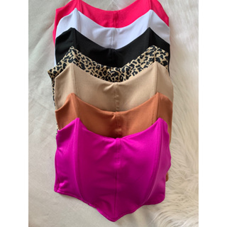 Kit 2 Cropped Corset Com Bojo Tomara que caia em Suplex Corselet em Oferta na Shopee