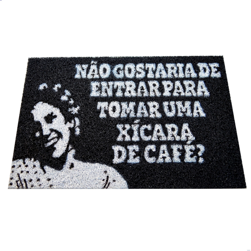 Tapete Capacho 60x40 Xicara De Cafe Dona Florinda Chaves Lar porta entrada casa ape quarto