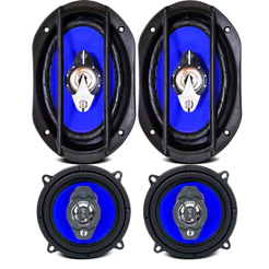 Kit Falantes Par 6x9 Pol 200w Rms+ Par 5 Pol 55w