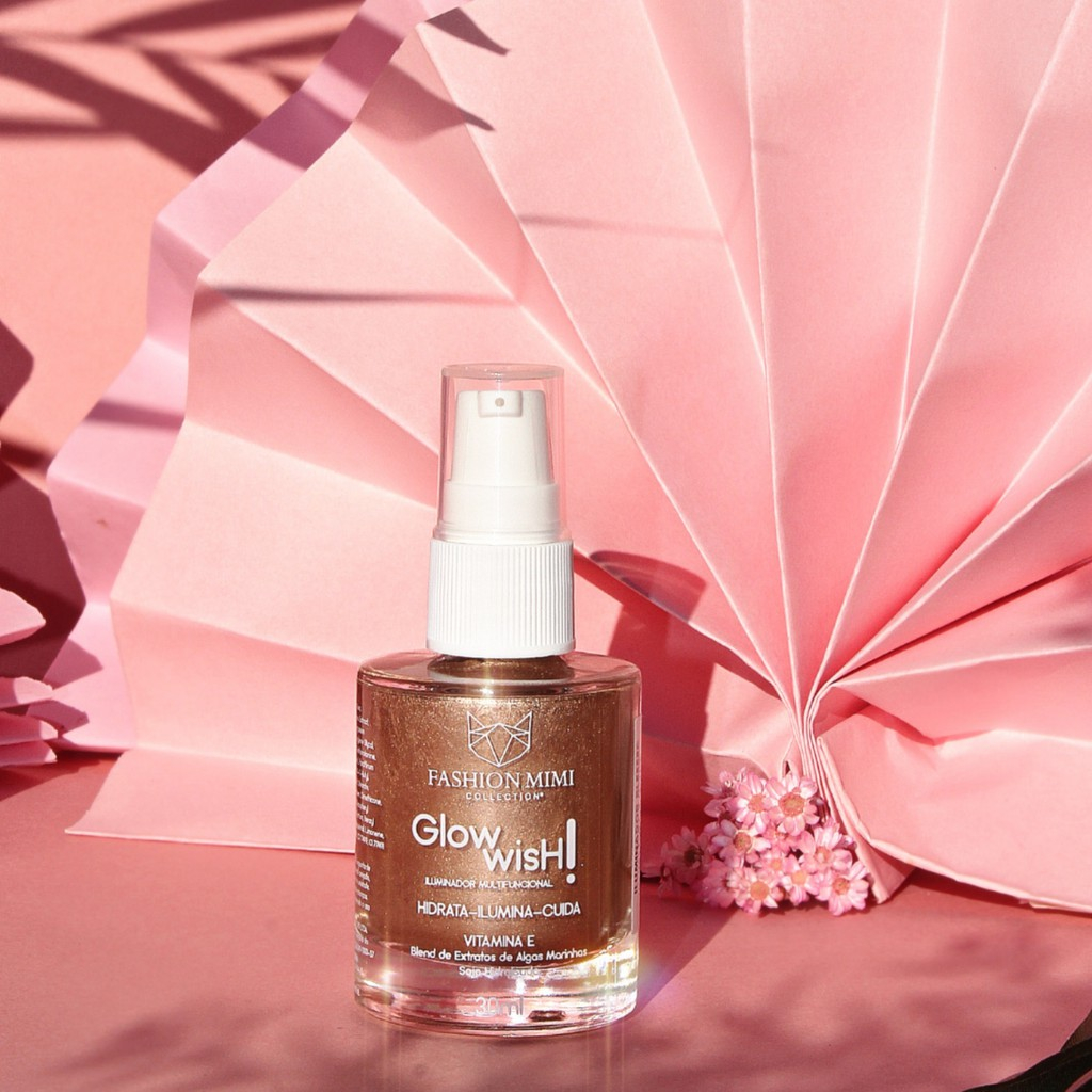 █ ÚLTIMAS UNIDADES + BRlNDE █ Iluminador Multifuncional GLOW WISH ! │ cor: Blessed │ Fashion MiMi Collection (BRlNDE: veja na Descrição!)