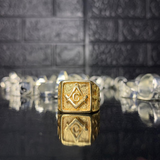 dedeira maçonaria folheada a ouro 18k