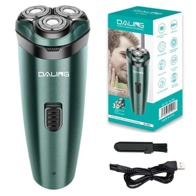 Barbeador Elétrico Recarregável 2 Em 1 Laminas Resistentes DALING DL-9201 em Oferta na Shopee