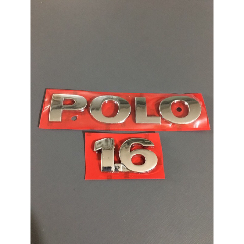 Emblema letreiro Polo 1.6 sedã e hatch fita 3M Peça cromada em Oferta na Shopee