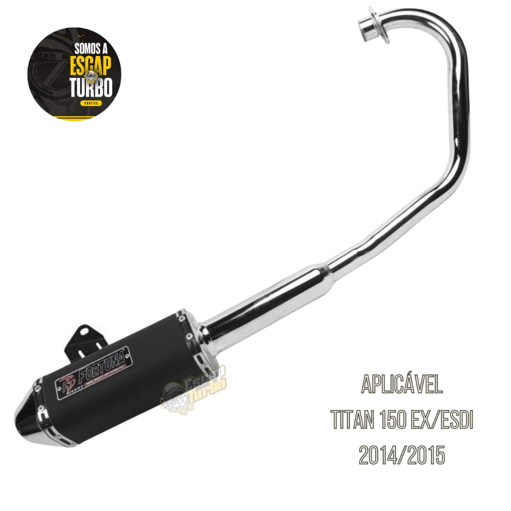 Escapamento Titan 150/ Fan 150 2014/2015/ Start 150 Fortuna Mini Tri
