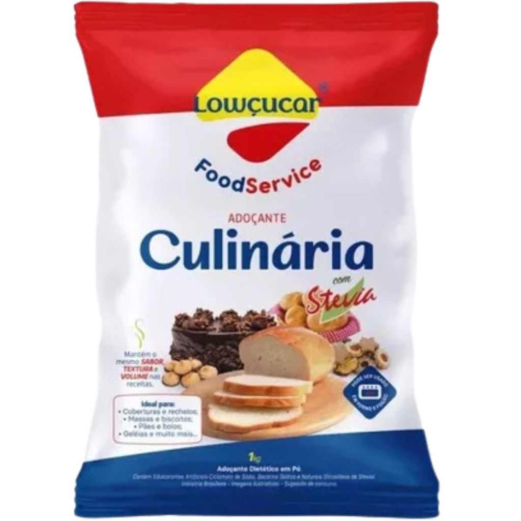 Adoçante Culinária C/ Stevia 1kg Forno e Fogão - Lowçucar