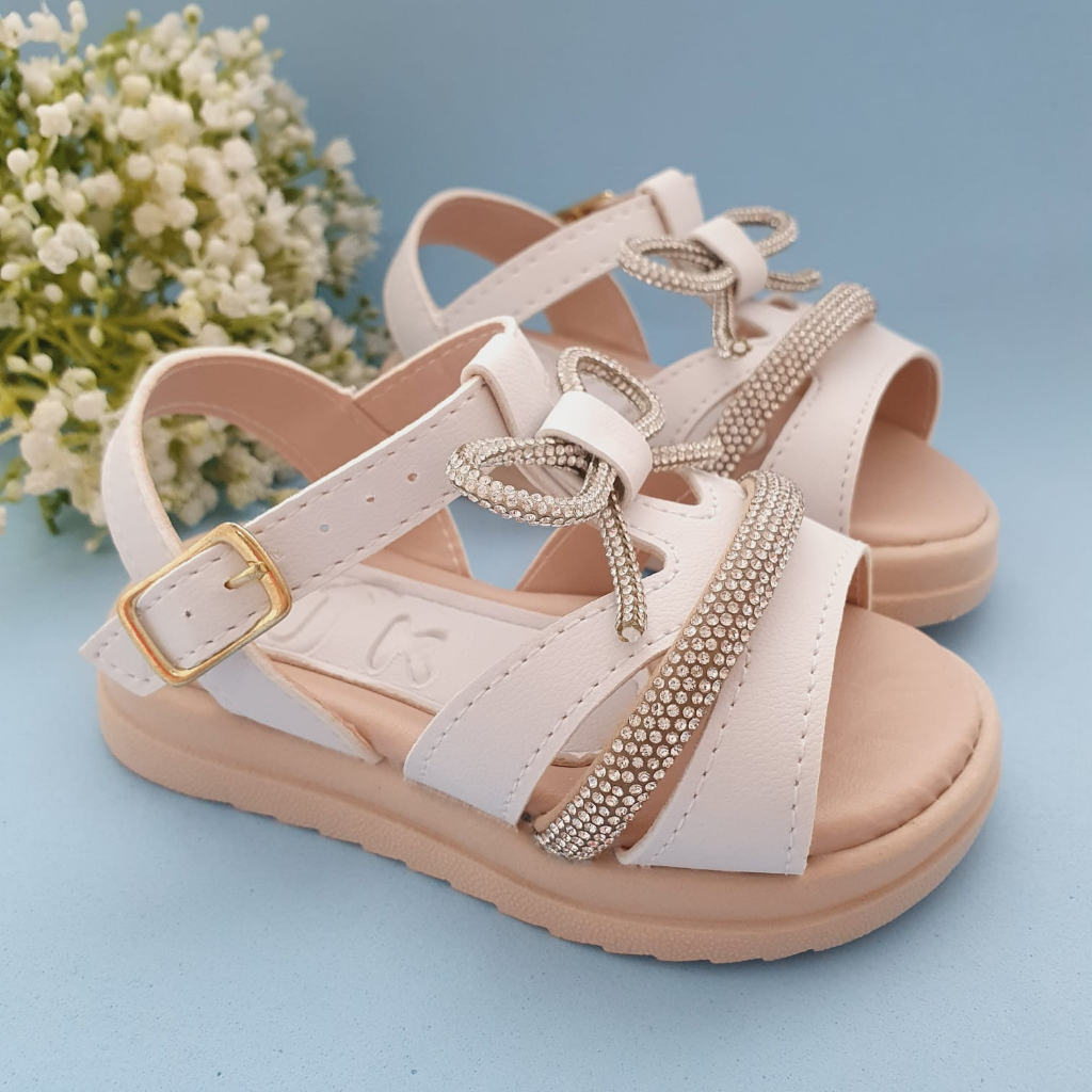 Sandália Infantil Feminina Casual Strass Menina