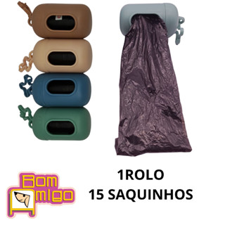 Kit Cata Caca Pet Coletor C/ 15 Sacos Biodegradáveis - Bom Amigo